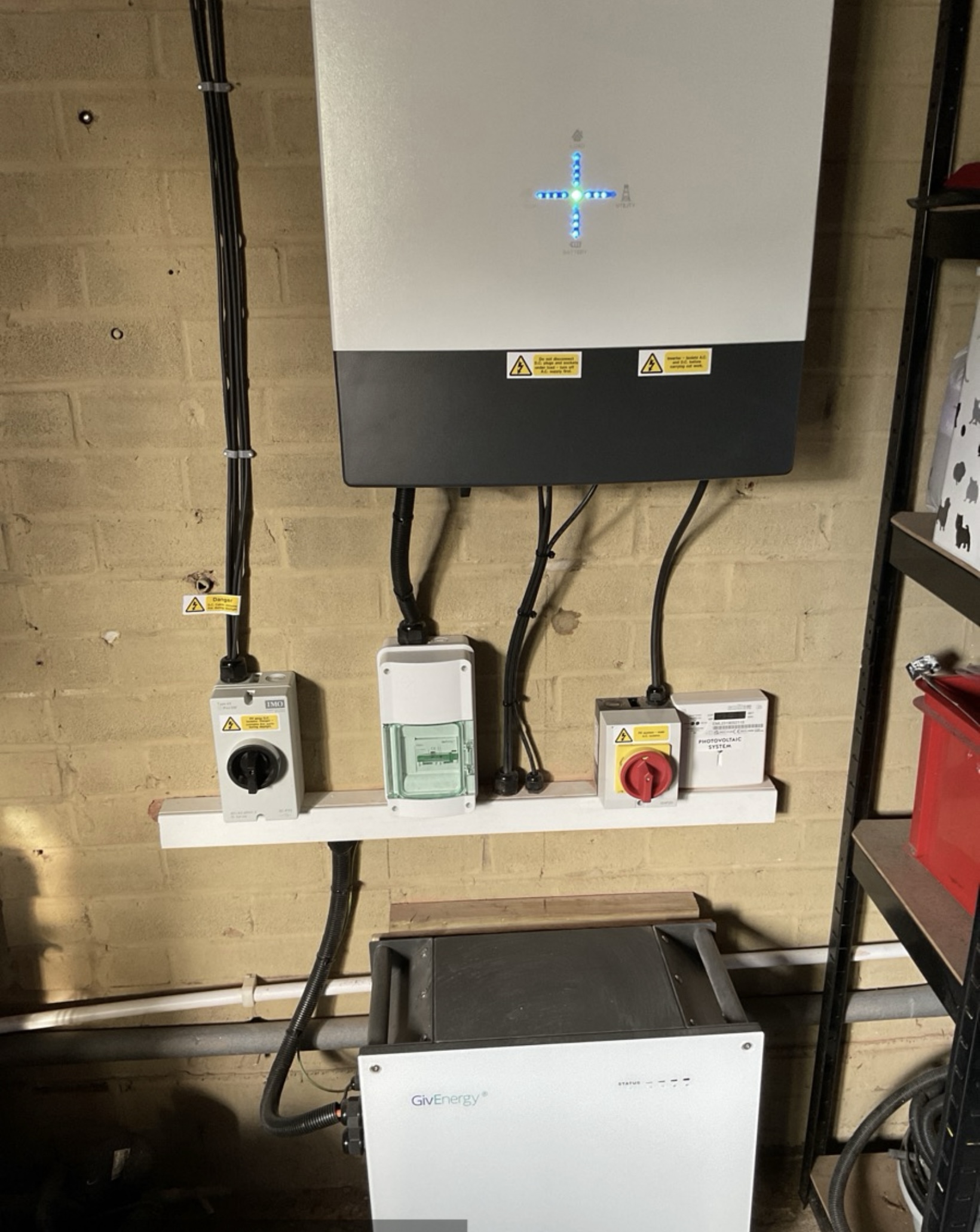 Giv-energy battery and inverter installation, Southampton, Hampshire.