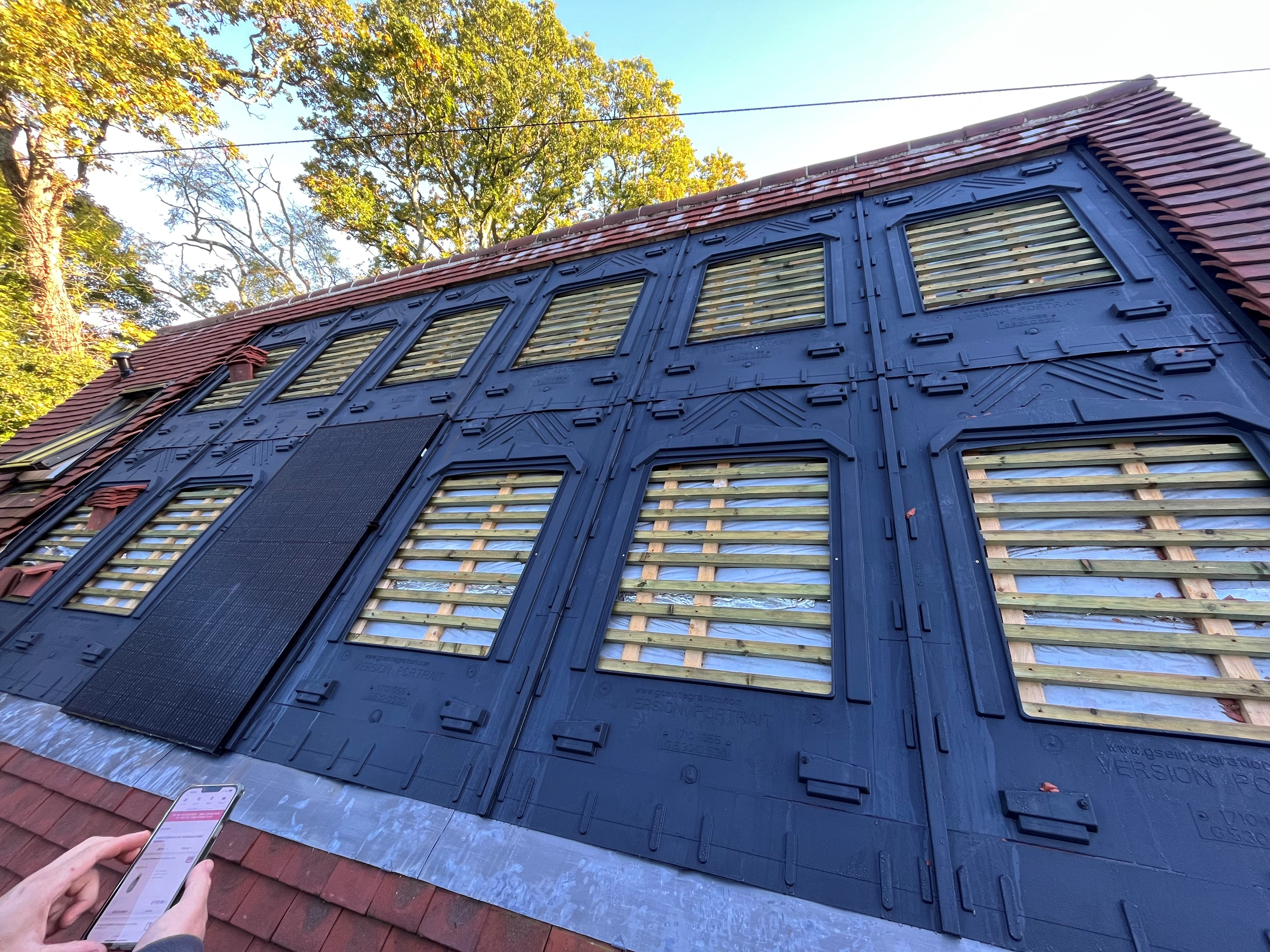 in-roof solar panel trays