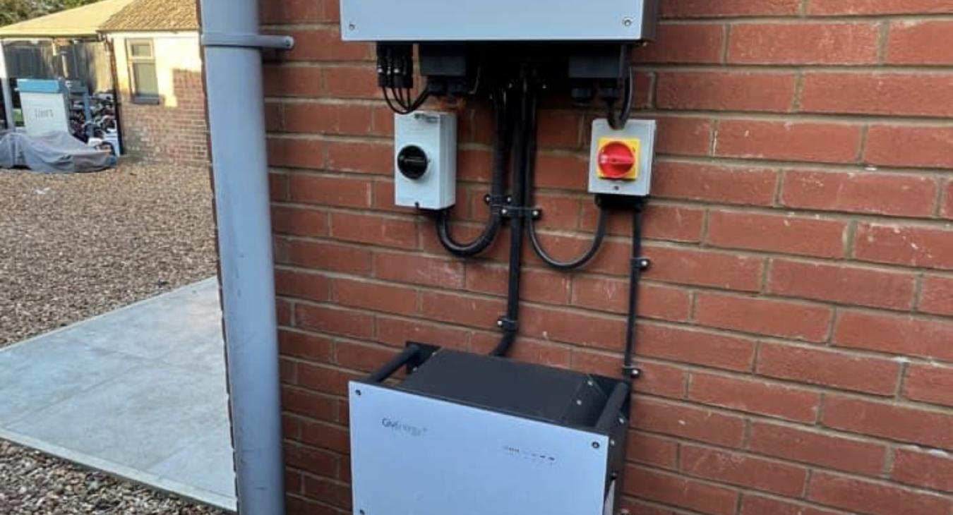 Giv-engery invert and battery with Jinko Solar panel installation in Hampshire, Dorset and Wiltshire.