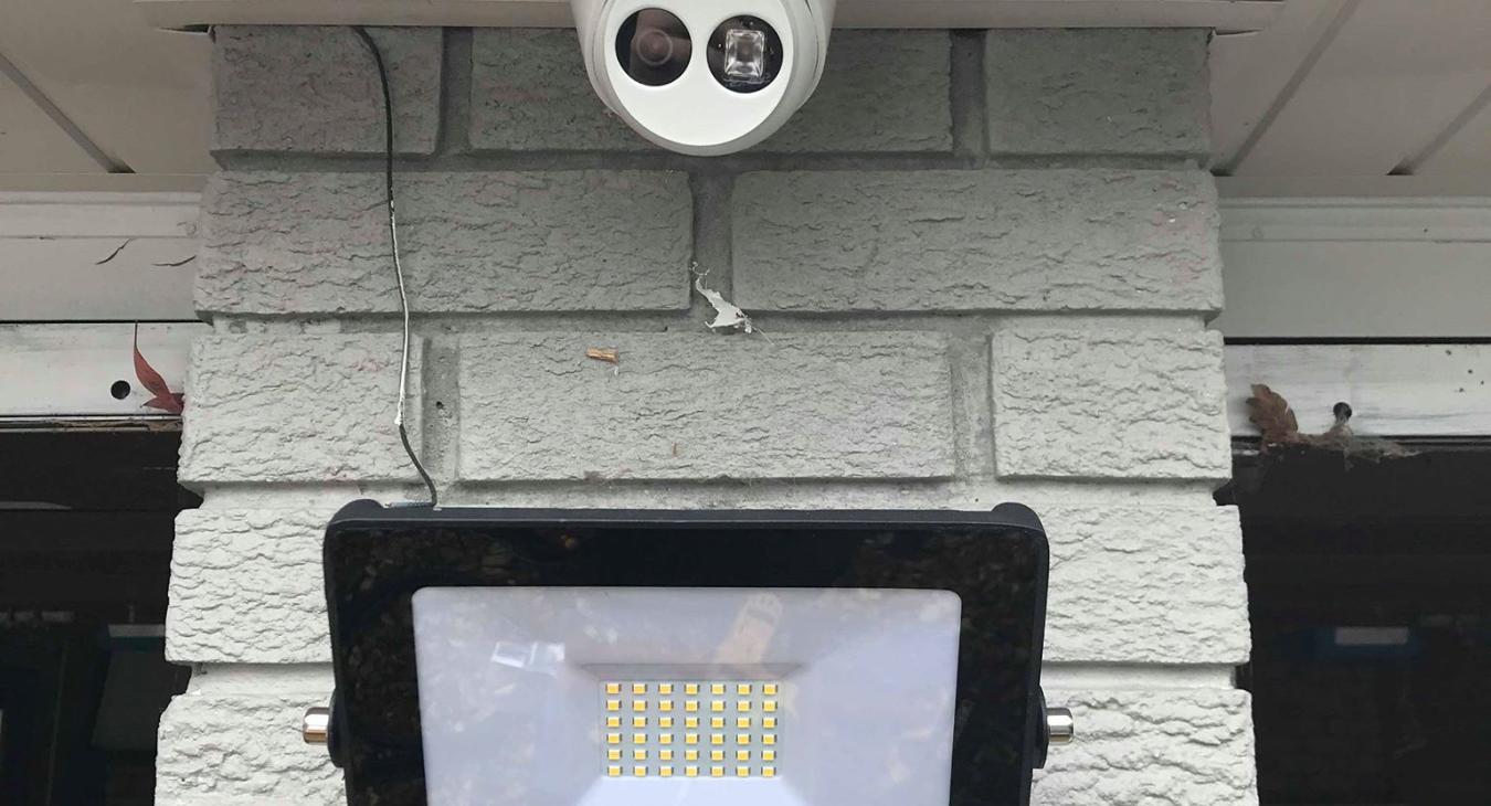 Security lighting installation